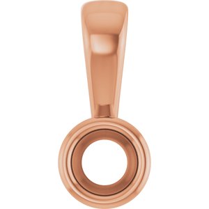 14K Rose Gold 3 mm Round Charm/Pendant Mounting – image 2