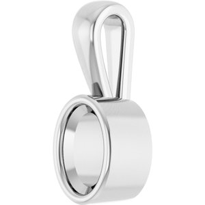 10K X1 White Gold 6x4 mm Oval Charm/Pendant Mounting – image 4