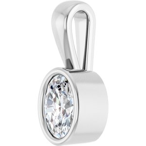 Continuum Sterling Silver 6x4 mm Oval Charm/Pendant Mounting – image 3