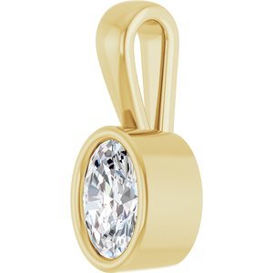 10K Yellow Gold 6x4 mm Oval Charm/Pendant Mounting – image 3