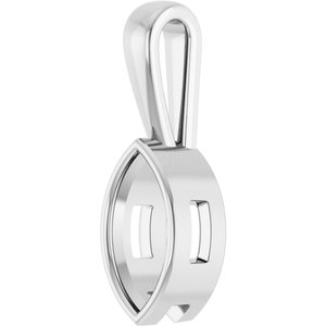 Platinum 10x5 mm Marquise Charm/Pendant Mounting – image 4