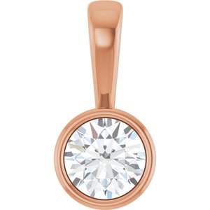 10K Rose Gold 6 mm Round Charm/Pendant Mounting