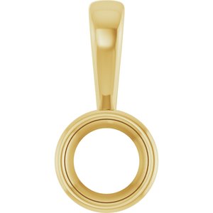 14K Yellow Gold 6 mm Round Charm/Pendant Mounting – image 2