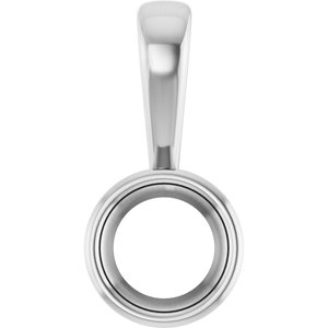 10K X1 White Gold 6 mm Round Charm/Pendant Mounting – image 2