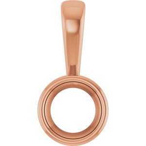 18K Rose Gold 6 mm Round Charm/Pendant Mounting – image 2