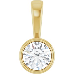 14K Yellow Gold 6 mm Round Charm/Pendant Mounting