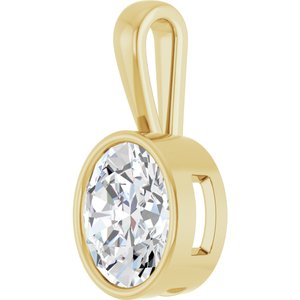 10K Yellow Gold 12x10 mm Oval Charm/Pendant Mounting – image 3