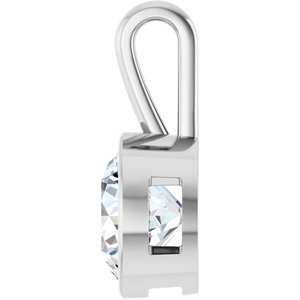 18K Palladium White Gold 14 mm Round Charm/Pendant Mounting – image 5