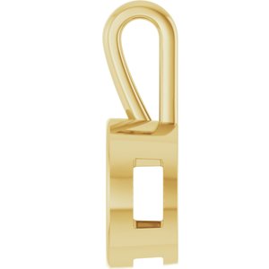 18K Yellow Gold 14 mm Round Charm/Pendant Mounting – image 6