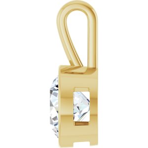 10K Yellow Gold 14 mm Round Charm/Pendant Mounting – image 5