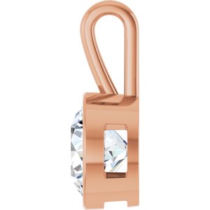 10K Rose Gold 14 mm Round Charm/Pendant Mounting – image 5