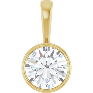 10K Yellow Gold 12 mm Round Charm/Pendant Mounting