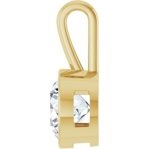 14K Yellow Gold 12 mm Round Charm/Pendant Mounting – image 5