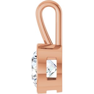 18K Rose Gold 12 mm Round Charm/Pendant Mounting – image 5