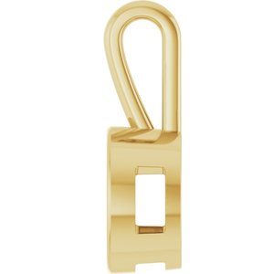 18K Yellow Gold 12 mm Round Charm/Pendant Mounting – image 6