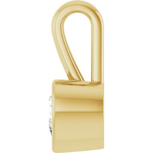 10K Yellow Gold 5.5x5.5 mm Heart Charm/Pendant Mounting – image 5
