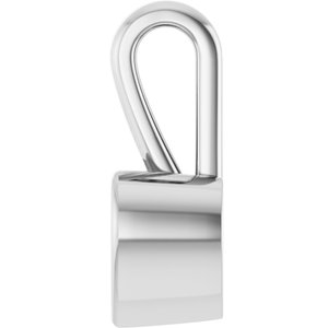 10K White Gold 5.5x5.5 mm Heart Charm/Pendant Mounting – image 6