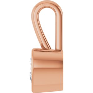 10K Rose Gold 5.5x5.5 mm Heart Charm/Pendant Mounting – image 5