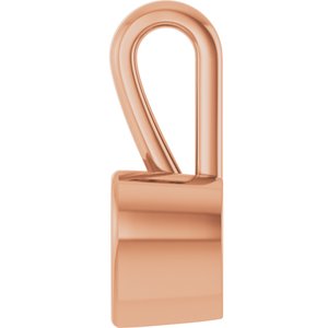 18K Rose Gold 5.5x5.5 mm Heart Charm/Pendant Mounting – image 6
