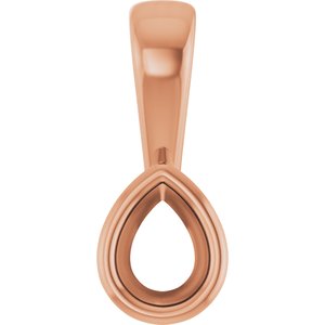 14K Rose Gold 4x3 mm Pear Charm/Pendant Mounting – image 2