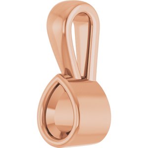 14K Rose Gold 4x3 mm Pear Charm/Pendant Mounting – image 4