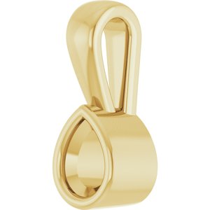 14K Yellow Gold 4x3 mm Pear Charm/Pendant Mounting – image 4
