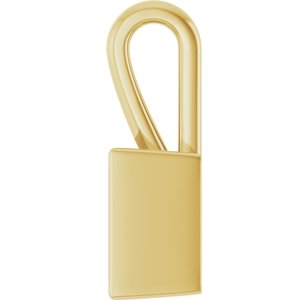18K Yellow Gold 7.5x7.5 mm Square Charm/Pendant Mounting – image 6