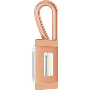 14K Rose Gold 13x11 mm Emerald Charm/Pendant Mounting – image 5