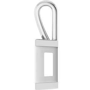 18K Palladium White Gold 13x11 mm Emerald Charm/Pendant Mounting – image 6