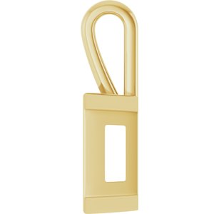 10K Yellow Gold 13x11 mm Emerald Charm/Pendant Mounting – image 6