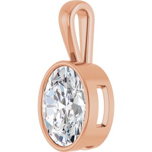 10K Rose Gold 16x12 mm Oval Charm/Pendant Mounting – image 3