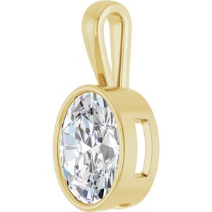 14K Yellow Gold 16x12 mm Oval Charm/Pendant Mounting – image 3