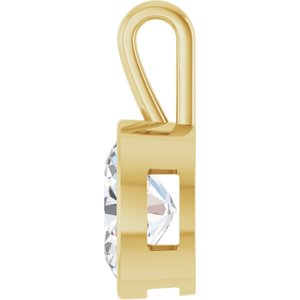 10K Yellow Gold 16x12 mm Oval Charm/Pendant Mounting – image 5