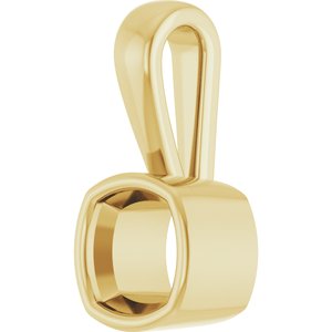 14K Yellow Gold 5.5x5.5 mm Cushion Charm/Pendant Mounting – image 4