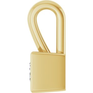 10K Yellow Gold 3x3 mm Square Charm/Pendant Mounting – image 5