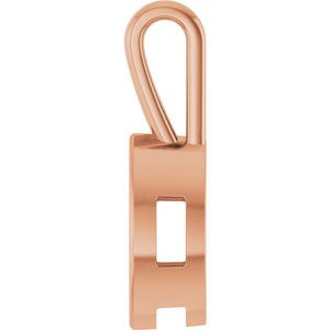 18K Rose Gold 12x6 mm Marquise Charm/Pendant Mounting – image 6