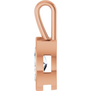 18K Rose Gold 12x6 mm Marquise Charm/Pendant Mounting – image 5