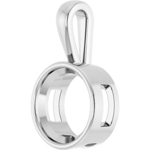 Platinum 16 mm Round Charm/Pendant Mounting – image 4