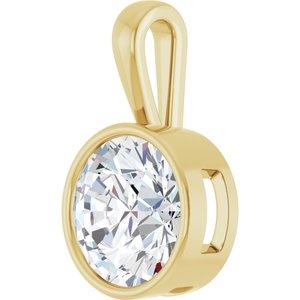 10K Yellow Gold 16 mm Round Charm/Pendant Mounting – image 3