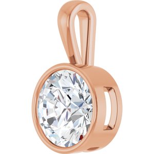 10K Rose Gold 16 mm Round Charm/Pendant Mounting – image 3