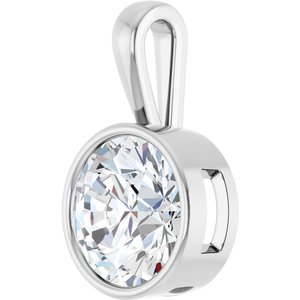 14K White Gold 16 mm Round Charm/Pendant Mounting – image 3