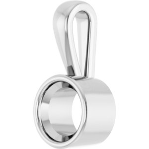 Platinum 7 mm Round Charm/Pendant Mounting – image 4