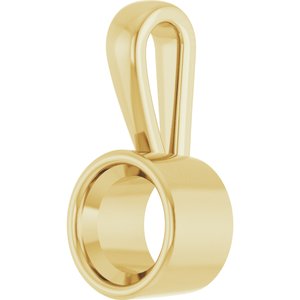 10K Yellow Gold 7 mm Round Charm/Pendant Mounting – image 4