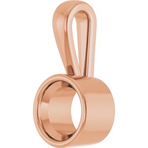 10K Rose Gold 7 mm Round Charm/Pendant Mounting – image 4