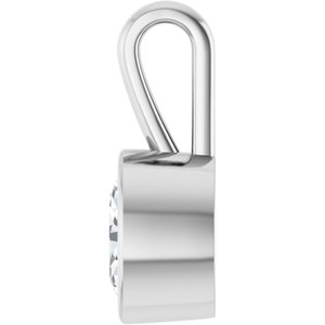 Platinum 7.5x5.5 mm Oval Charm/Pendant Mounting – image 5