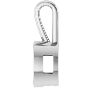 Sterling Silver 12x12 mm Cushion Charm/Pendant Mounting – image 6