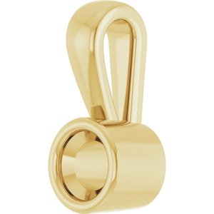 10K Yellow Gold 3.4 mm Round Charm/Pendant Mounting – image 4