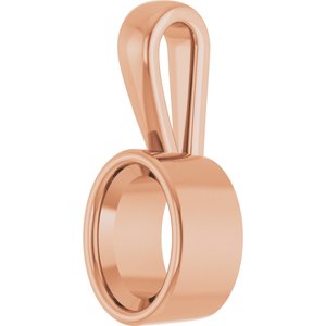 18K Rose Gold 7.5x5.5 mm Oval Charm/Pendant Mounting – image 4