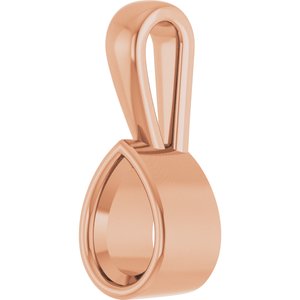 14K Rose Gold 6.5x4.5 mm Pear Charm/Pendant Mounting – image 4