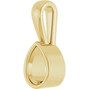 18K Yellow Gold 6.5x4.5 mm Pear Charm/Pendant Mounting – image 4